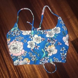 Blue Hawaiian swim suit top
